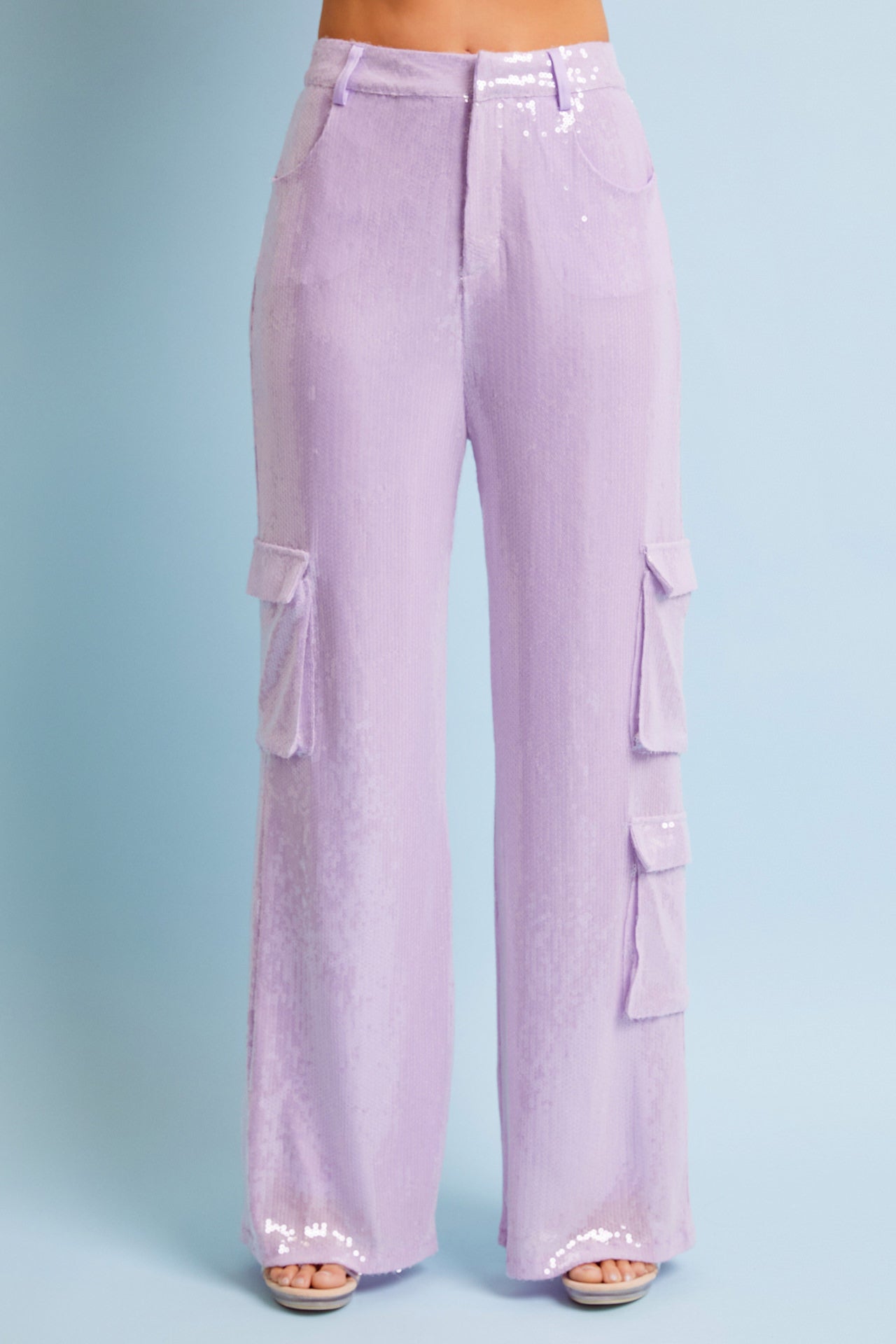 Sequin Cargo Pants